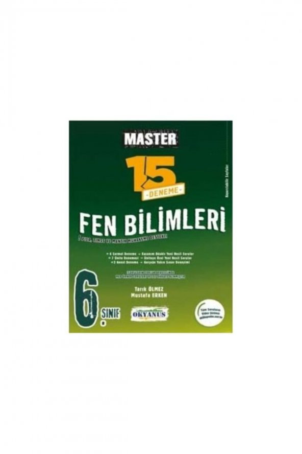 6. Sınıf Master 15 Fen Bilimleri Denemesi