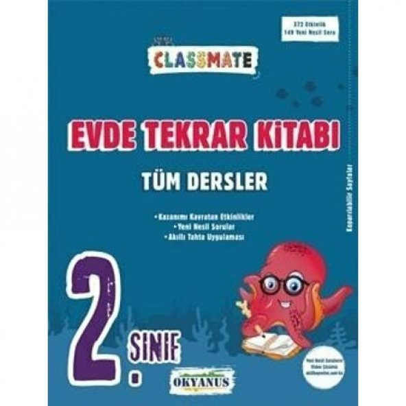 2. Sınıf Classmate Tüm Dersler Evde Tekrar Kitabı