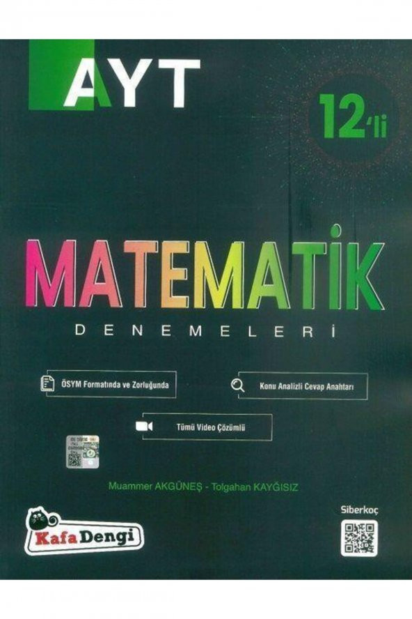 Ayt Matematik 12 Li Deneme Kafa Dengi Yayınları