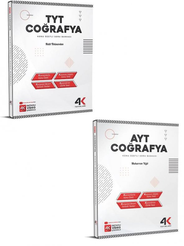 TYT Kimya Konu Özetli Soru Bankası + AYT Kimya Konu Özetli Soru Bankası 4K Yayınları