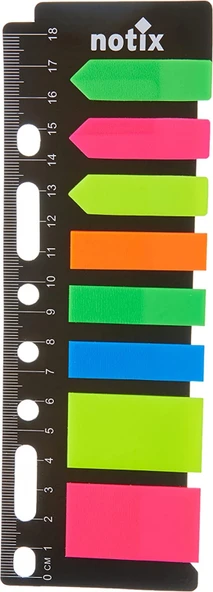 Notix 8 Neon Renk Cetvelli Yapışkanlı Not Kağıdı ürün görseli 1