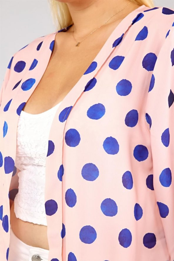 Puantiye Desen Pareo Gömlek-PEMBE - 9