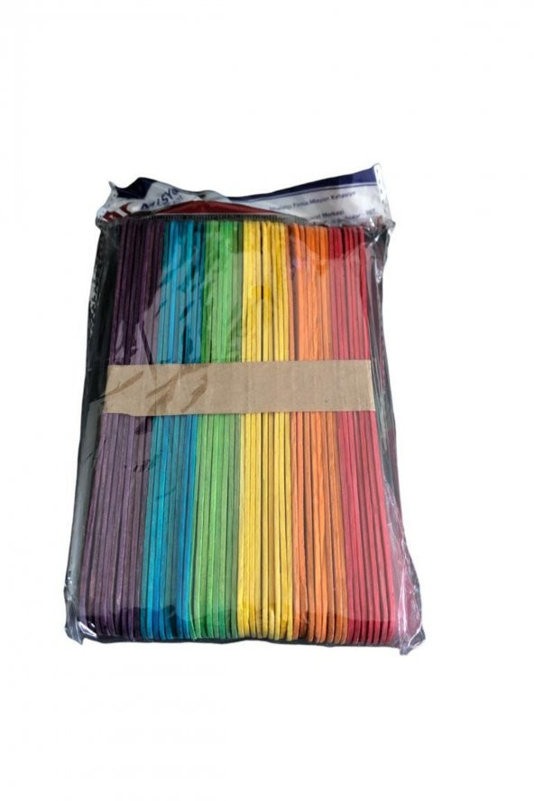 misyon kırtasiye Misyon Ahşap Çubuk Geniş Renkli 50 Li Abeslang