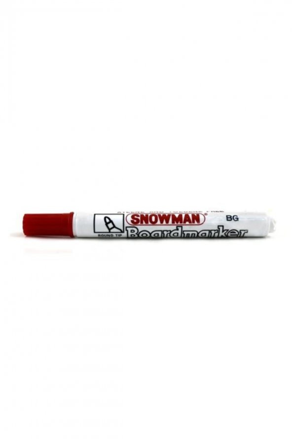 Snowman Boardmarker Bg-12 Kırmızı Yuvarlak Uç 12li Kutu