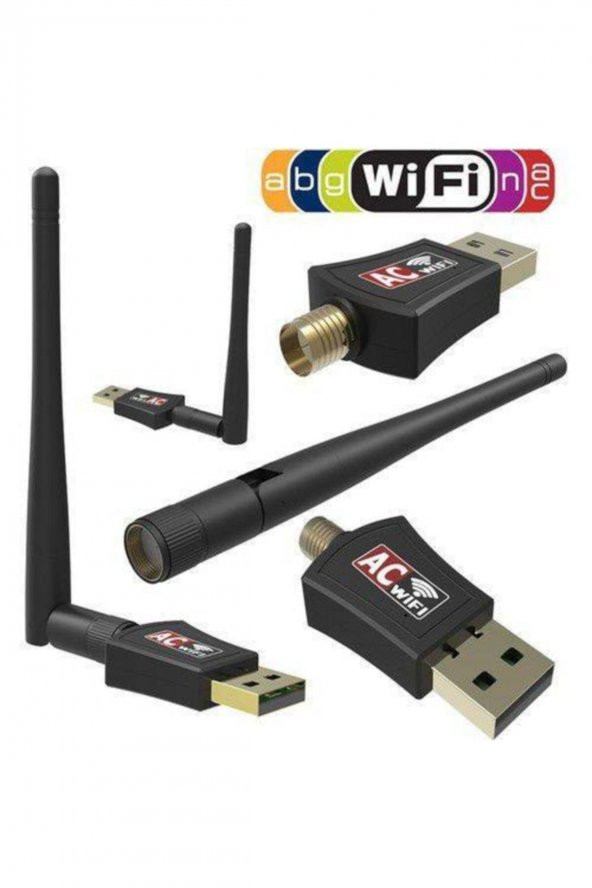 300 Mbps Antenli Wireless Adaptör Kablosuz Ağ Pc Wifi Alıcı Usb