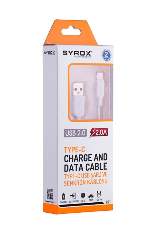 Usb 2a. Type-c Şarj Ve Senkron Kablosu - 2