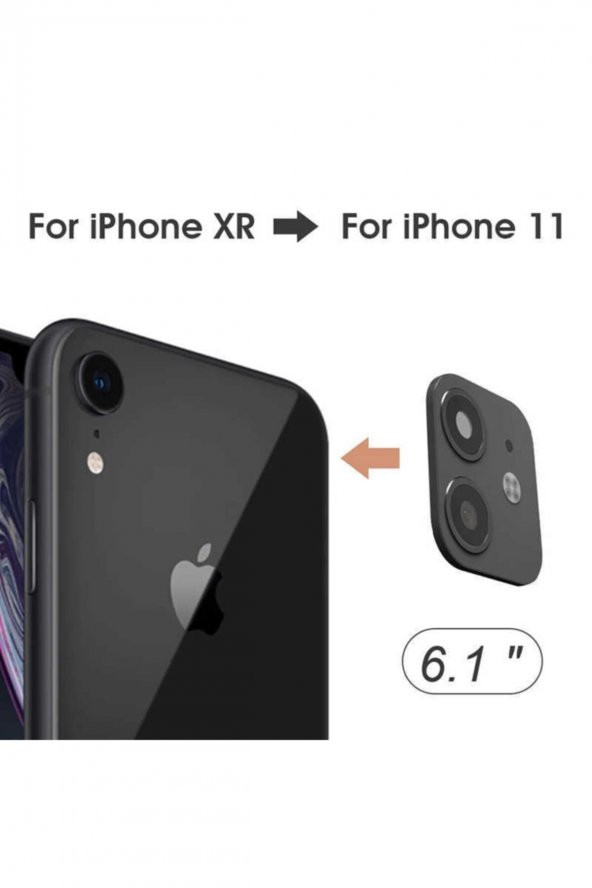 Apple Iphone Xr 6.1 Cp-03 Iphone 11 Kamera Lens Dönüştürücü -Sarı Renk