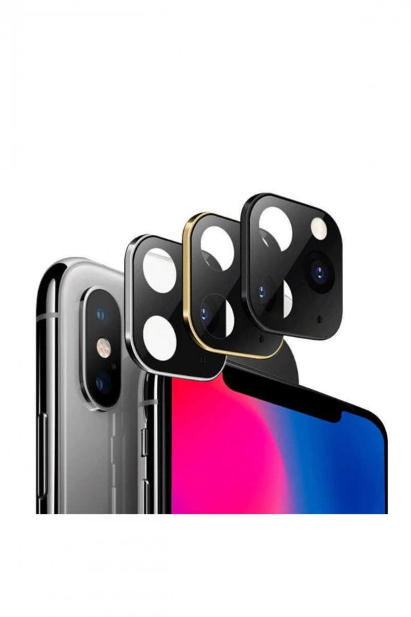Siyah Apple Iphone X Cp-03 Zore Iphone 11 Pro Max Kamera Lens Dönüştürücü - 2