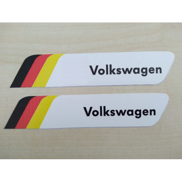 VOLKSWAGEN STİCKER 2li Takım 11,5x2,5cm Sarı AYNA STİCKER VOLKSWAGEN YAZISI, ARMASI, ETİKETİ, ÇIKARTMASI ürün görseli