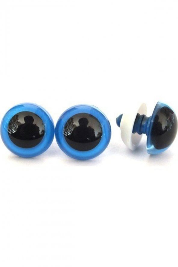 Amigurumi Vidalı Renkli Göz Seti 10 Çift - Mavi - 8mm