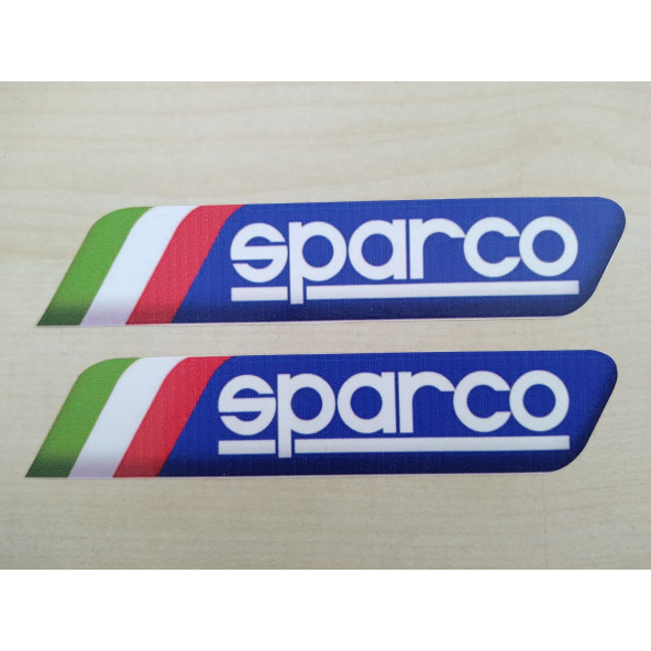 SPARCO STİCKER 2li Takım 13x3cm AYNA STİCKER SPARCO YAZISI - SPARCO ETİKETİ, ÇIKARTMASI