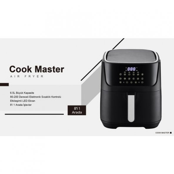 Smartmi Cook Master-D Air Fryer 6.5l Yağsız Fritöz