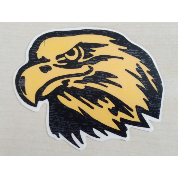 KARTAL STİCKER Sarı 9x7cm EAGLE STİCKER, KARTAL ETİKETİ, KARTAL ÇIKARTMASI