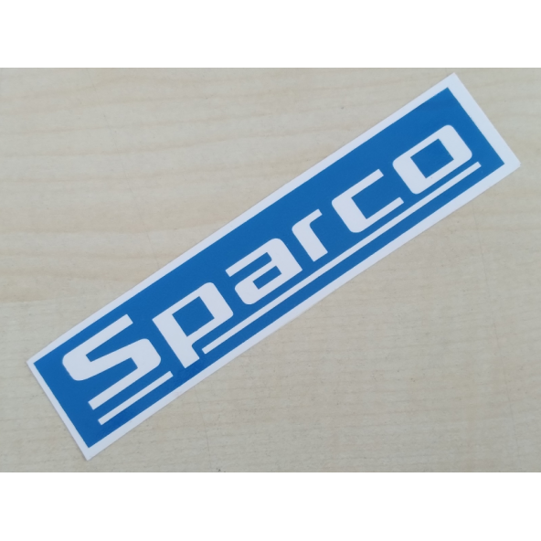 SPARCO STİCKER 12,5x3cm (mavi) SPARCO YAZISI - SPARCO ETİKETİ - SPARCO ÇIKARTMASI