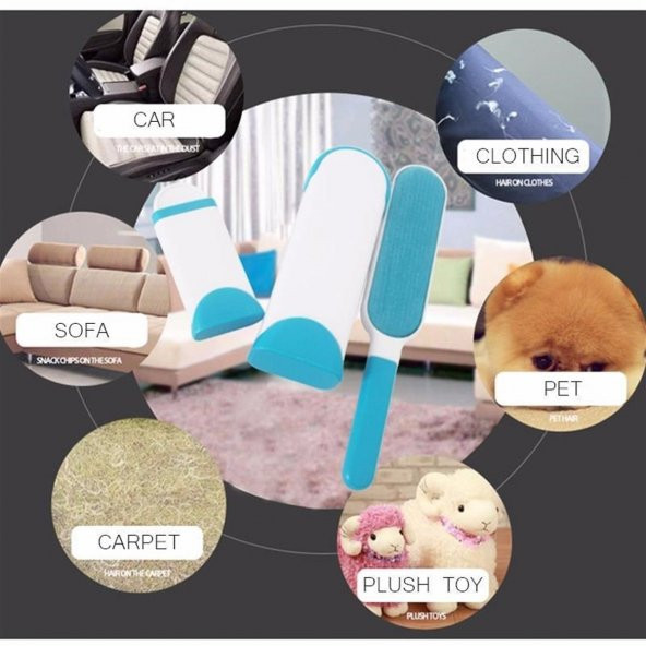 River World Toz Tüy Rulosu Yıkanabilir ve Evcil Hayvan Toz Temizleme Fırça Tarak Seti - 3