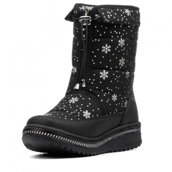 Albishoes Kaymaz Taban Fermuarlı Kız Çocuk Suya Dayanıklı Kürklü Termal Kar Botu - 3