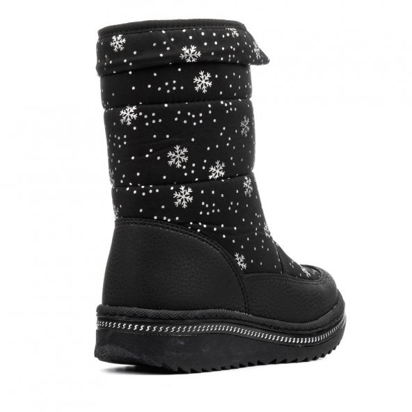 Albishoes Kaymaz Taban Fermuarlı Kız Çocuk Suya Dayanıklı Kürklü Termal Kar Botu - 4