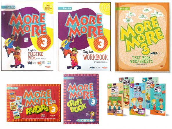 More & More 3. Sınıf Pratice Book + Test Book + Hikaye Seti 2023