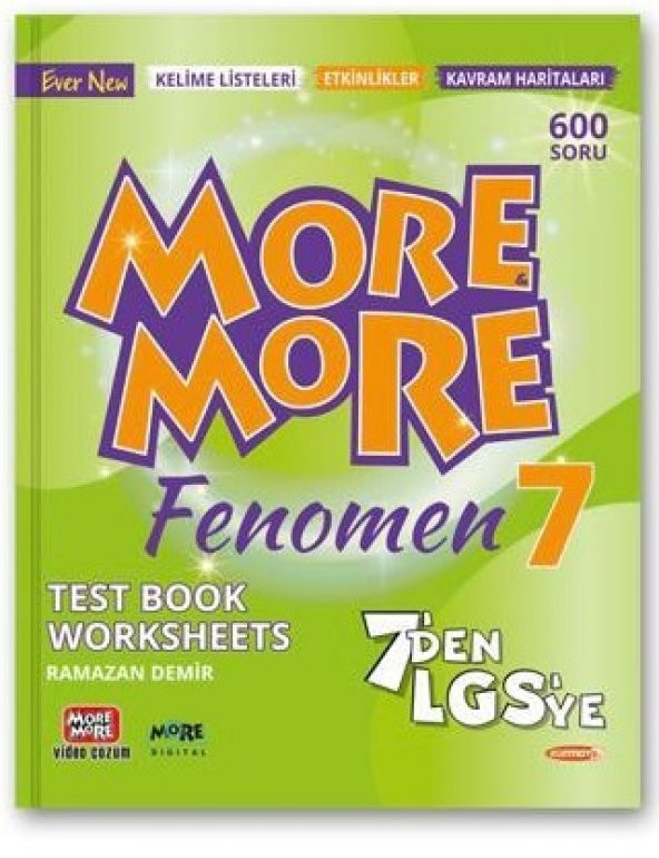 More More 2025 7. Sınıf 7 Den Lgs Ye Fenomen Test Book