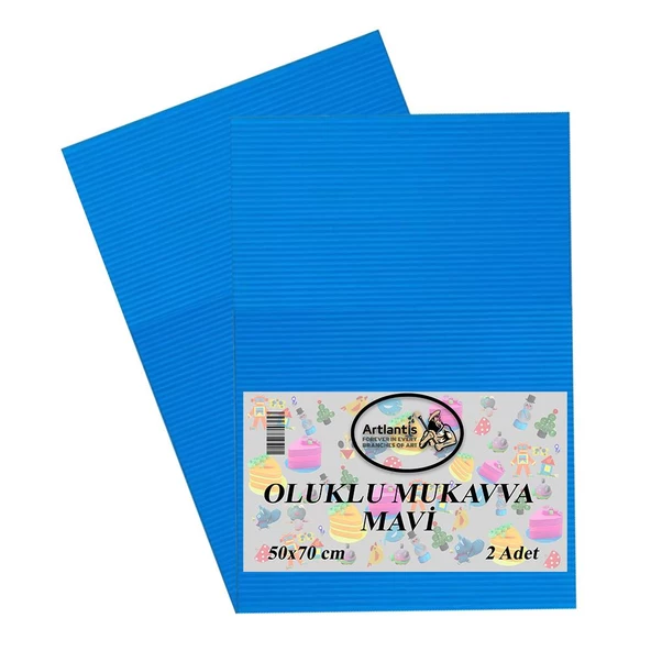 Oluklu Mukavva Renkli 50x70 2 Adet Artlantis Renkli Oluklu Mukavva 2 Adet 50*70 - 5