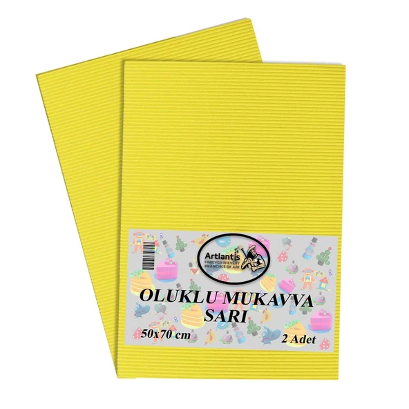 Oluklu Mukavva Renkli 50x70 2 Adet Artlantis Renkli Oluklu Mukavva 2 Adet 50*70 - 11