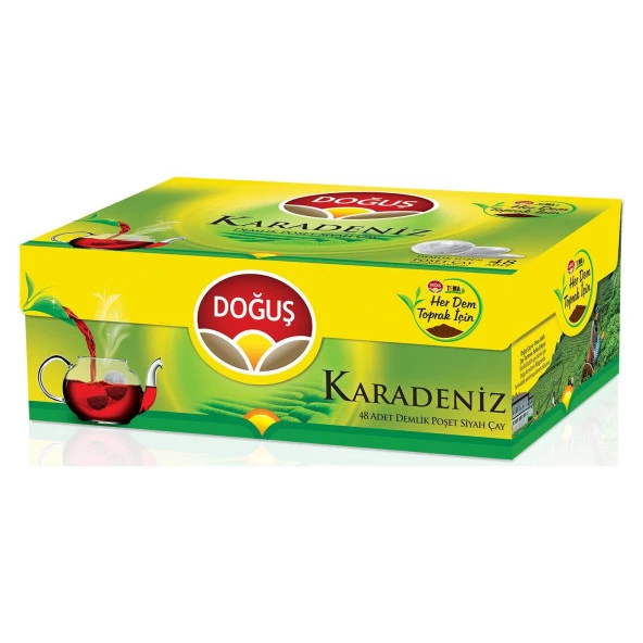 Doğuş Karadeniz Demlik Poşet Çay Bergamot Aromalı Demlik Poşet Çay 48 Li