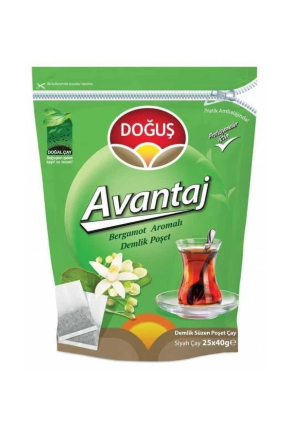 Doğuş Avantaj Bergamot Aromalı Demlik Çay 25x40 Gram