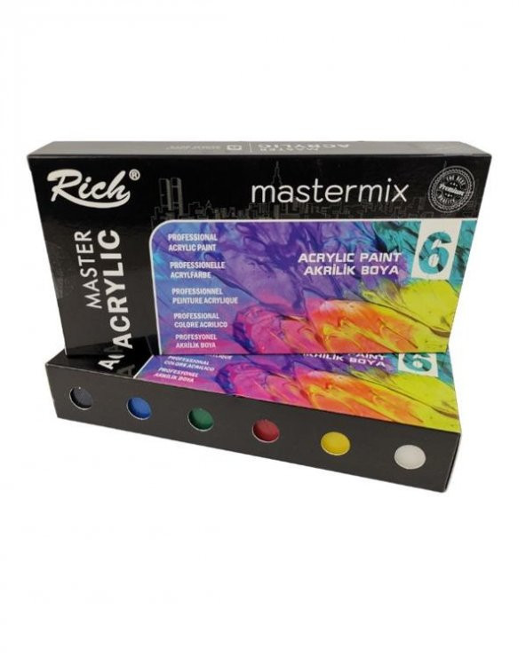 Rich Mastermix Akrilik Boya Canlı Renkler 60cc 6’lı Set - 2