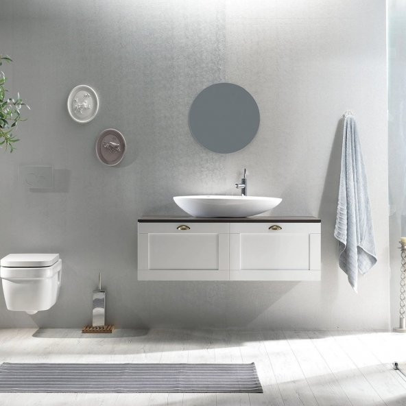 Turkuaz Cerastyle Olive Tezgah Üstü Çanak Lavabo 75x38 cm - 2