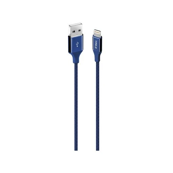 Ttec AlumiCable Lightning Kablo Lacivert 1.2M - 2DK16L - Resim 2