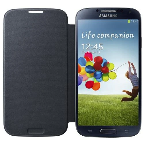 Samsung i9500 Galaxy S4 Orjinal Flip Cover Kılıf - Siyah EF-FI950BBEGWW - Resim 2