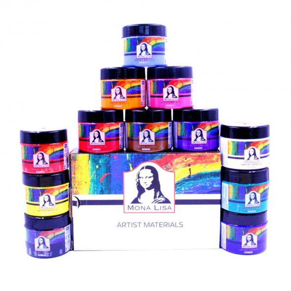 Südor Mona Lisa Artist Akrilik 125 ml Ara ve Ana Renkler 12 li Set MA125-X12-1