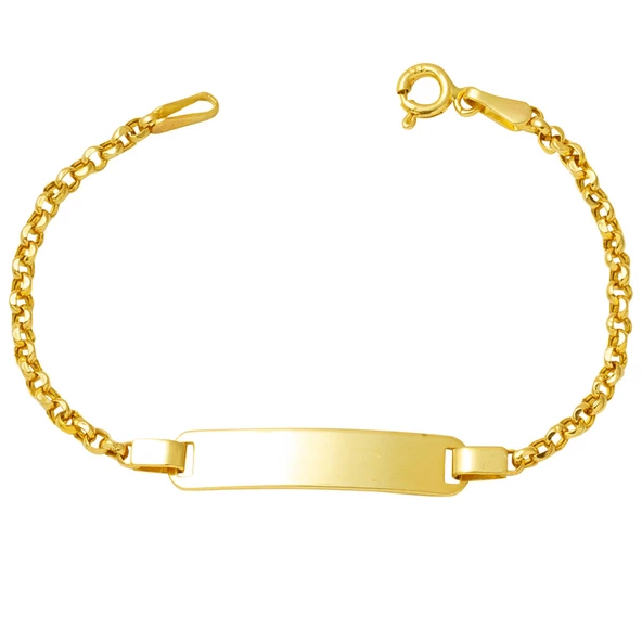 Plakalı 14 Ayar Altın Bebek Künyesi ürün görseli 1