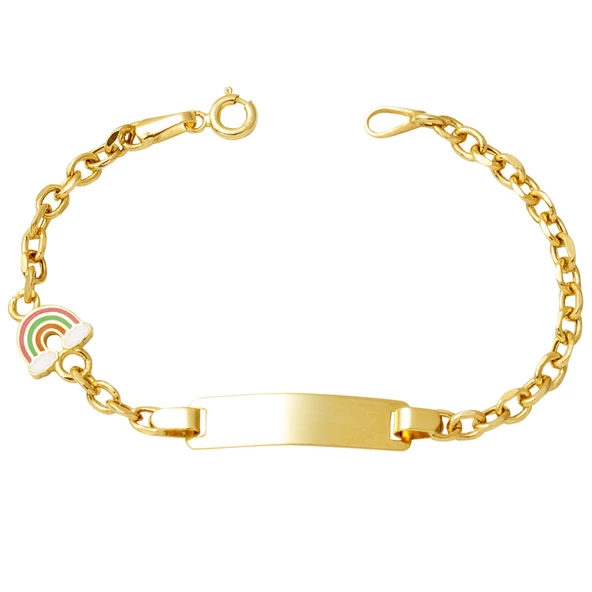 Çekim Gücü 14 Ayar Altın Çocuk Künyesi ürün görseli 1