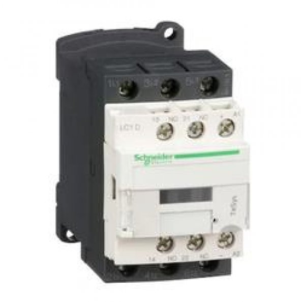 Schneider LC1D12BD, 12 Amper, 5.5 kW, Güç Kontaktörü, 24 Volt DC, 3 Kutuplu, 1NA+1NK