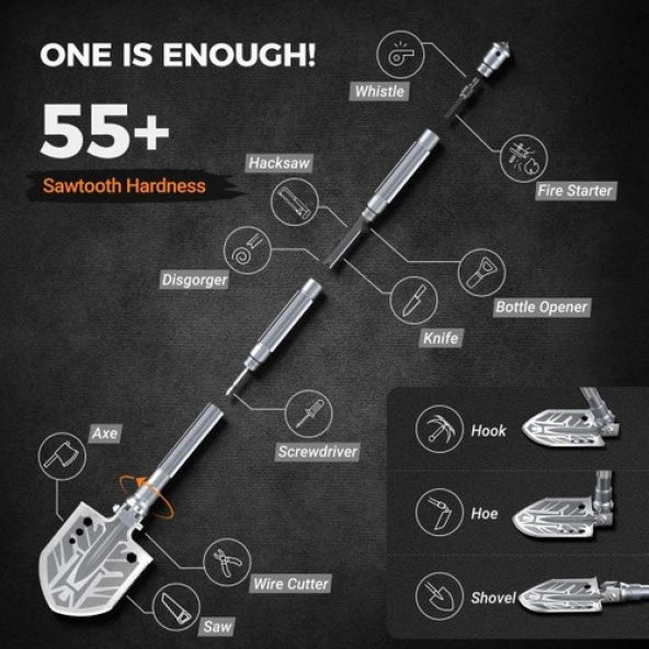 Sahara Sailor 23ü 1 Arada Kamp Küreği - 5