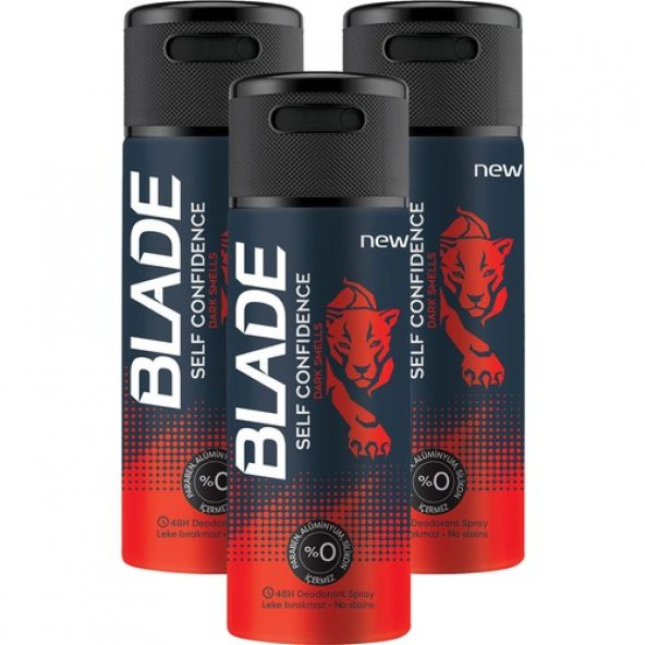 Blade Self Confidence Deodorant 3X150ML