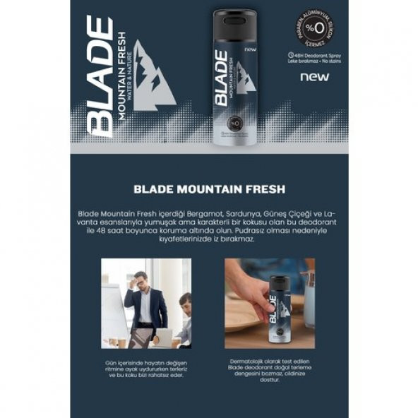 Blade Mountain Fresh Deodorant 3X150ML - 4