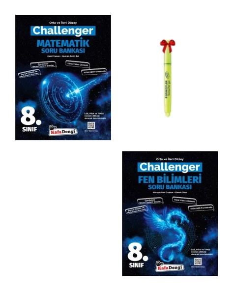 LGS 8.Sınıf Challenger Matematik Fen Bilimleri Soru Bankası ürün görseli
