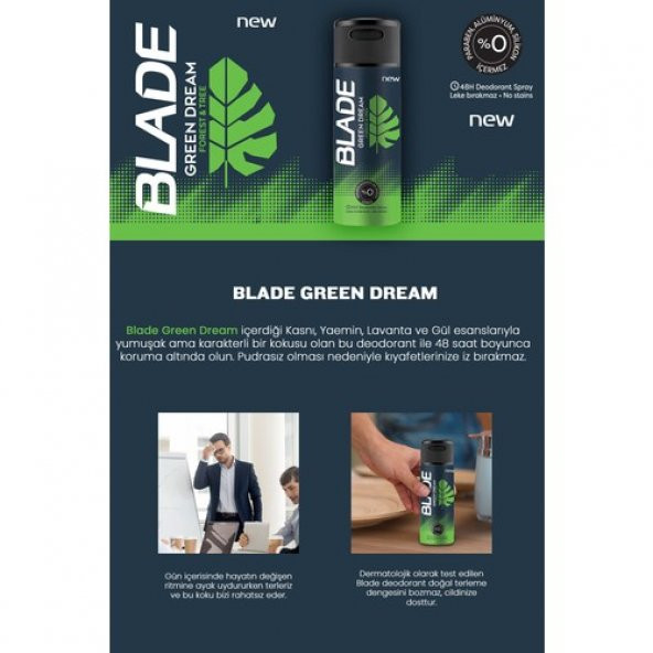 Blade Green Dream Deodorant 3x150ml - 3