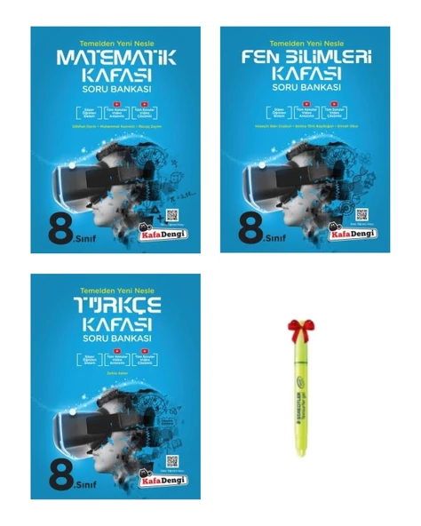 LGS 8.Sınıf Matematik Fen Bilimleri ve Türkçe Kafası Soru Bankası
