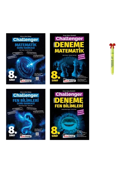 LGS 8.Sınıf Challenger Matematik Fen Bilimleri Soru Bankası ve Deneme