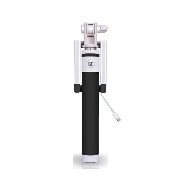 Winex SR342 Katlanabilir Type-C Selfie Stick Çubuğu Siyah