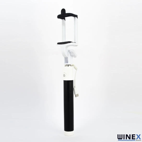 Winex SR342 Katlanabilir Type-C Selfie Stick Çubuğu Siyah - 3