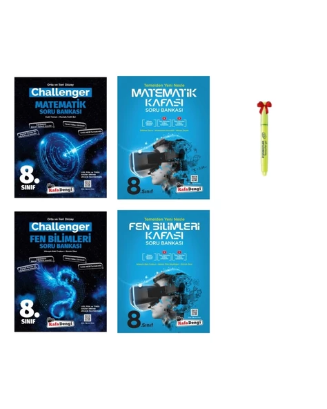 LGS 8.Sınıf Challenger Matematik Fen ve Matematik Fen Kafası Soru Bankası