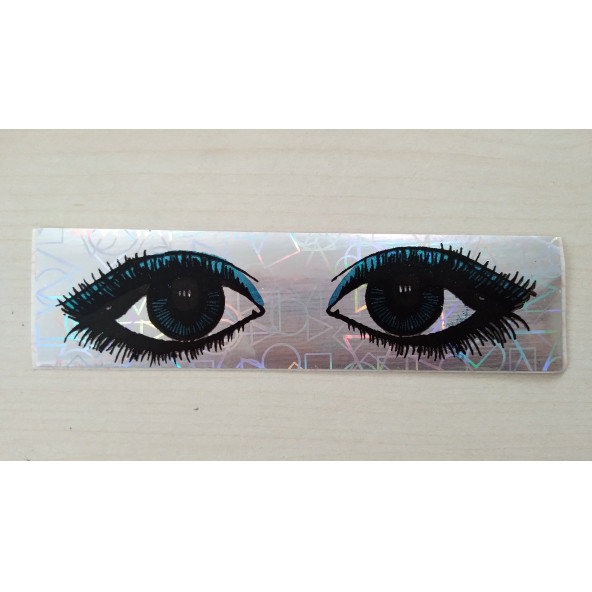 GÜZEL GÖZLER STİCKER 14x3,5cm GÜZEL GÖZLER YAZISI - GÜZEL GÖZLER ETİKETİ - GÜZEL GÖZLER ÇIKARTMASI