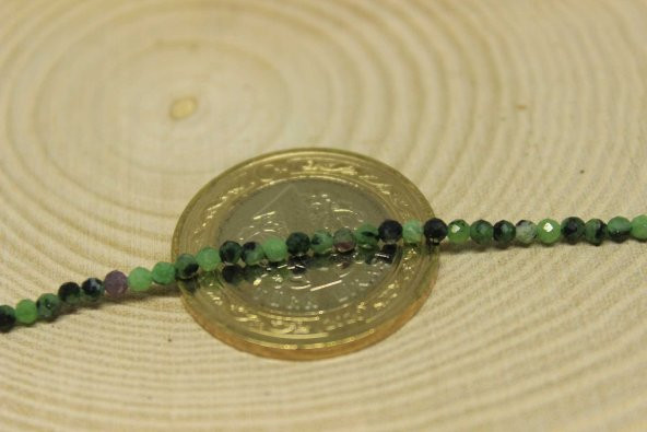 Anyolit (Rubizoit – Rubyzoisit) Taşı Dizi 2mm - Resim 3