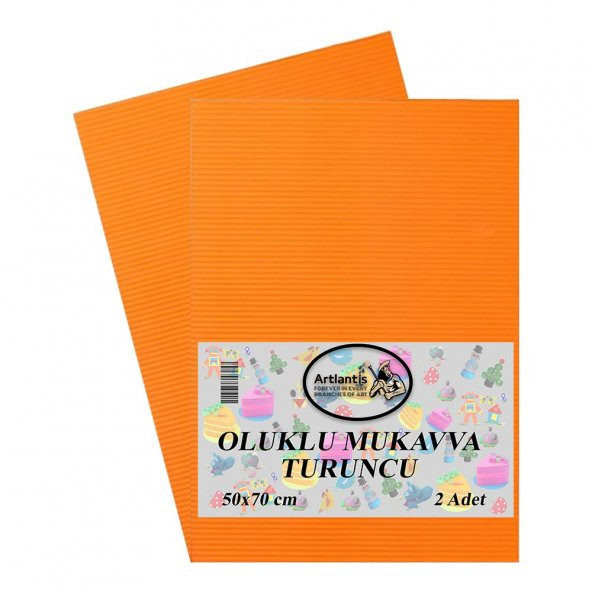 Turuncu Oluklu Mukavva 50x70 2 Adet Artlantis Oluklu Mukavva Turuncu Renkli 50*70 2 Adet