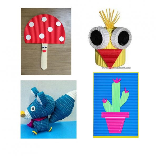 Metalik Mavi Oluklu Mukavva 50x70 2 Adet Artlantis Oluklu Mukavva Metalik Mavi Renkli 50*70 2 Adet - 5