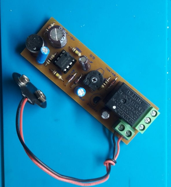 Ses ile Röle Kontrol Devresi - Monteli - Resim 3